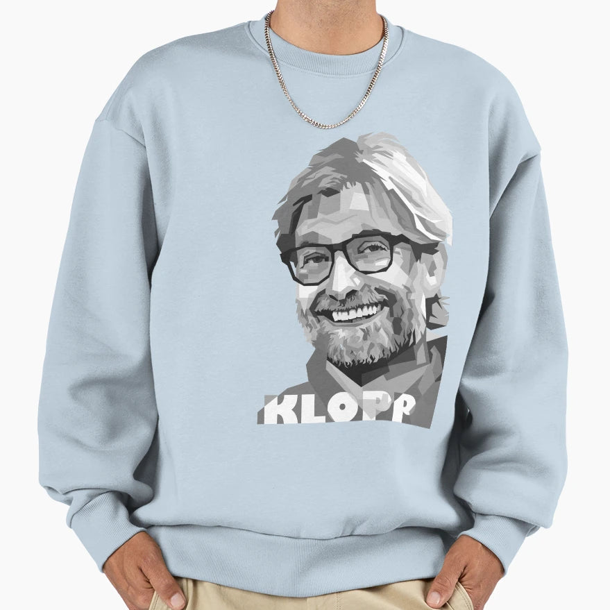 Jurgen Klopp Illustratration Sweatshirt - Trendy Graphic Men Women - T-Shirt, Sweatshirt, Hoodie