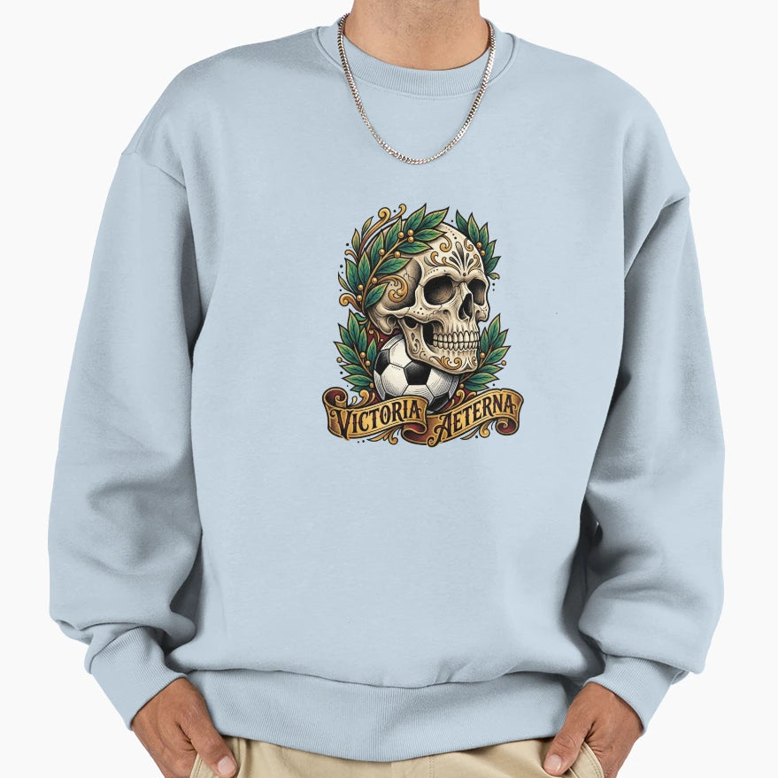 Victoria Aeterna Skull Laurels Sweatshirt - Streetwear Style Men Women - T-Shirt, Sweatshirt, Hoodie