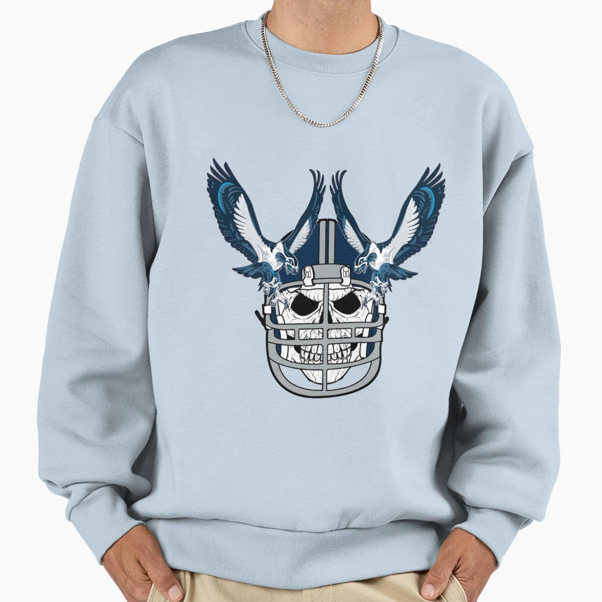 Seahawks Skull Sweatshirt - Trendy Graphic for Adults - T-Shirt, Sweatshirt, Hoodie