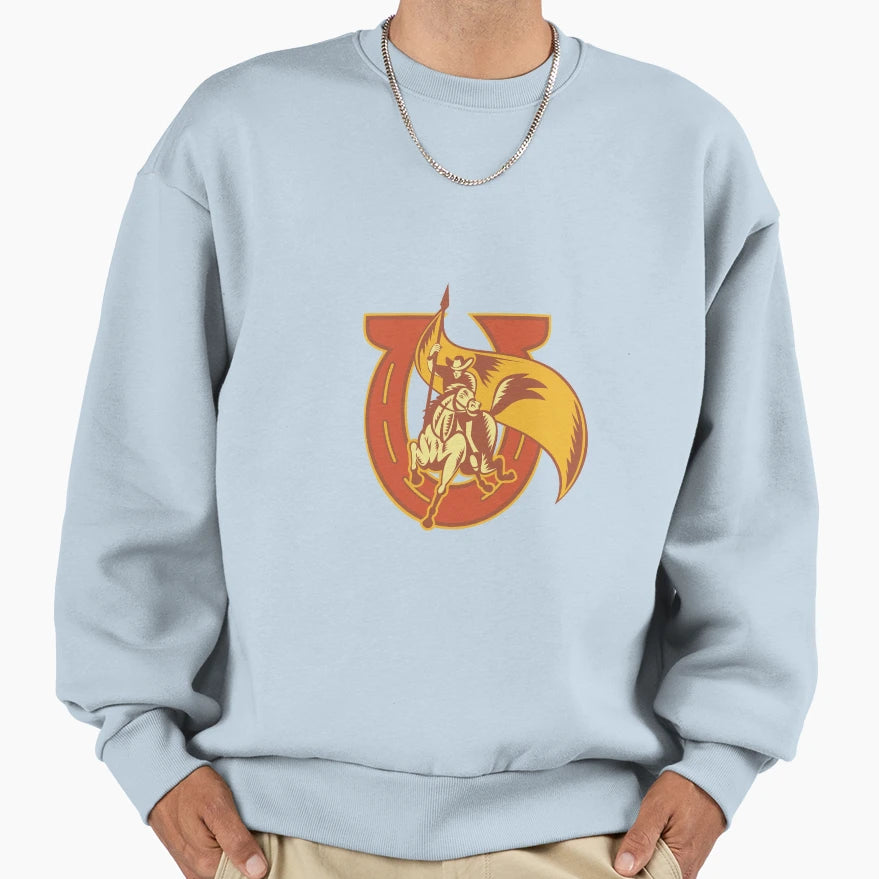 Rodeo Cowboy Riding Horse Flag Sweatshirt - Minimalist Print for Adults - T-Shirt, Sweatshirt, Hoodie