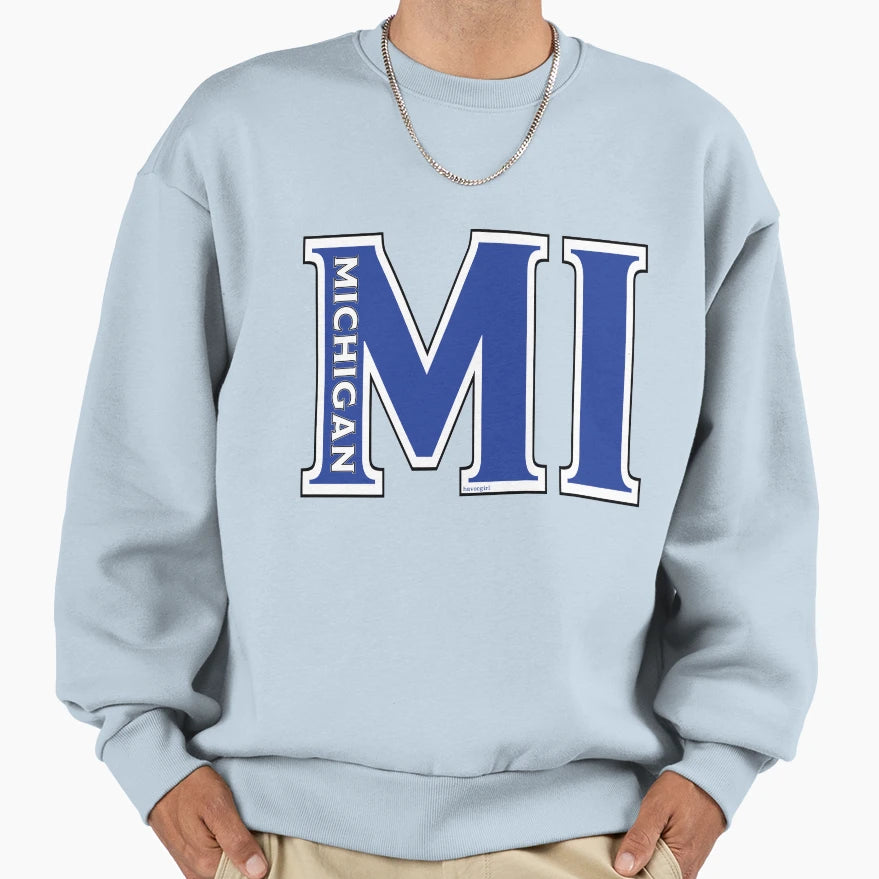 Abbreviated Michigan Sweatshirt - Unique Graphic Men Women - T-Shirt, Sweatshirt, Hoodie