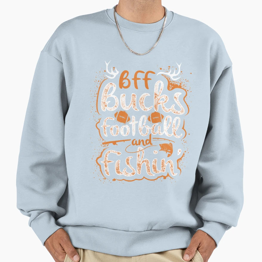 Funny Hunting Bff Deer Bucks Football And T-Shirt - Novelty Apparel Unisex - T-Shirt, Sweatshirt, Hoodie