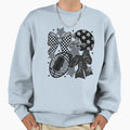 Checkered Football Coquette Sweatshirt - Aesthetic Graphic for Adults - T-Shirt, Sweatshirt, Hoodie