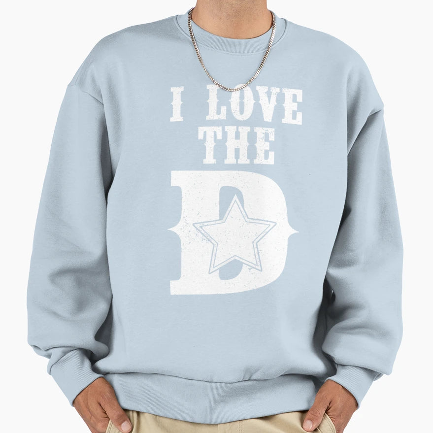 I Love Dallas Sweatshirt - Trendy Graphic for Adults - T-Shirt, Sweatshirt, Hoodie