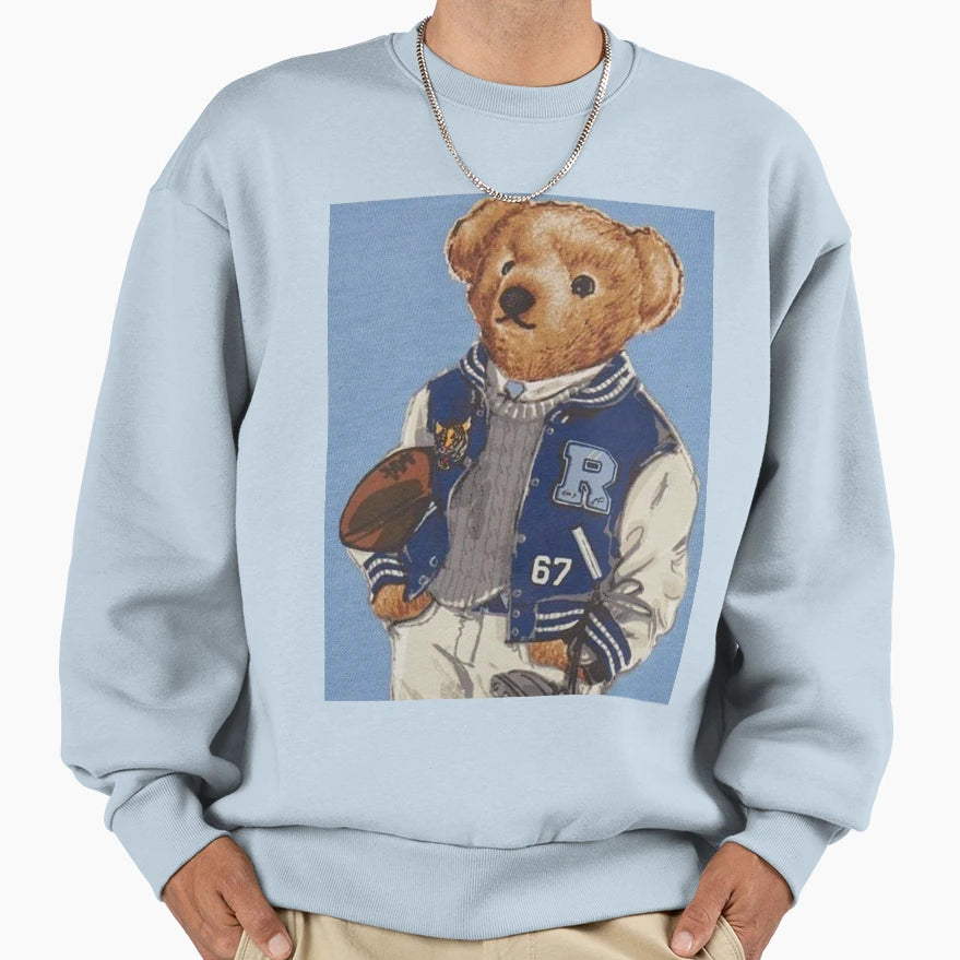 American Football Bear Sweatshirt - Custom Art Print Unisex - T-Shirt, Sweatshirt, Hoodie