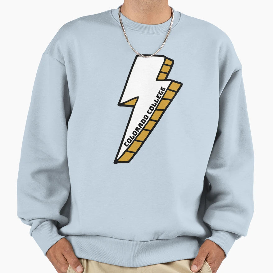 Colorado College Lightning Bolt Sweatshirt - Novelty Apparel Unisex - T-Shirt, Sweatshirt, Hoodie