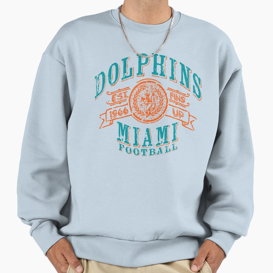 Dolphins Football Sweatshirt - Streetwear Style Unisex - T-Shirt, Sweatshirt, Hoodie
