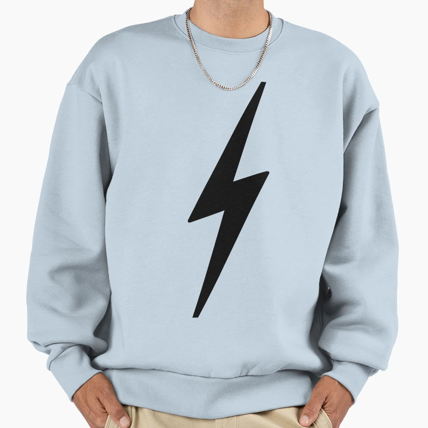 Black Lightning Bolt Sweatshirt - Aesthetic Graphic Men Women - T-Shirt, Sweatshirt, Hoodie