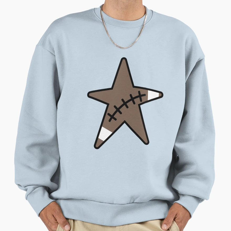Star Shaped American Football Sweatshirt - Custom Art Print for Adults - T-Shirt, Sweatshirt, Hoodie
