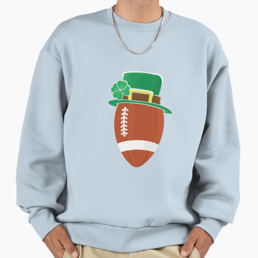 Football Leprechaun Lucky St Sweatshirt - Casual Everyday Wear Unisex - T-Shirt, Sweatshirt, Hoodie