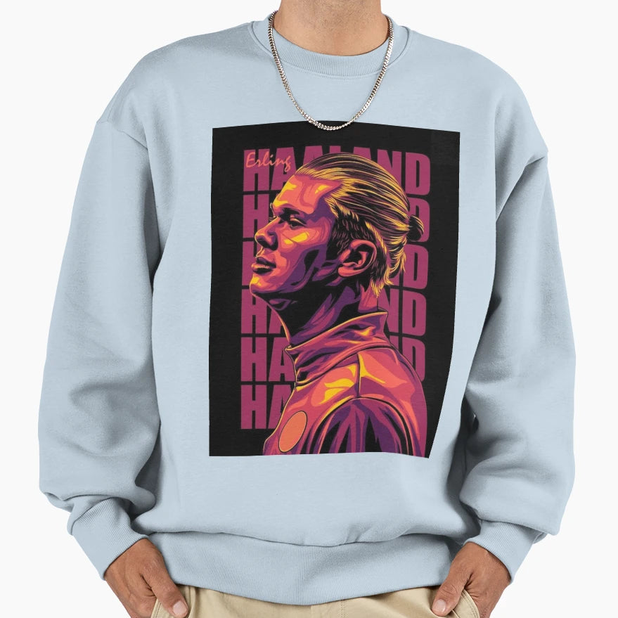Erling Haaland Sweatshirt - Custom Art Print Men Women - T-Shirt, Sweatshirt, Hoodie