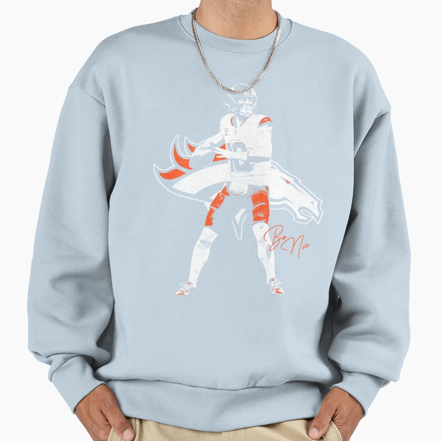 Bo Nix Sweatshirt - Custom Art Print Unisex - T-Shirt, Sweatshirt, Hoodie