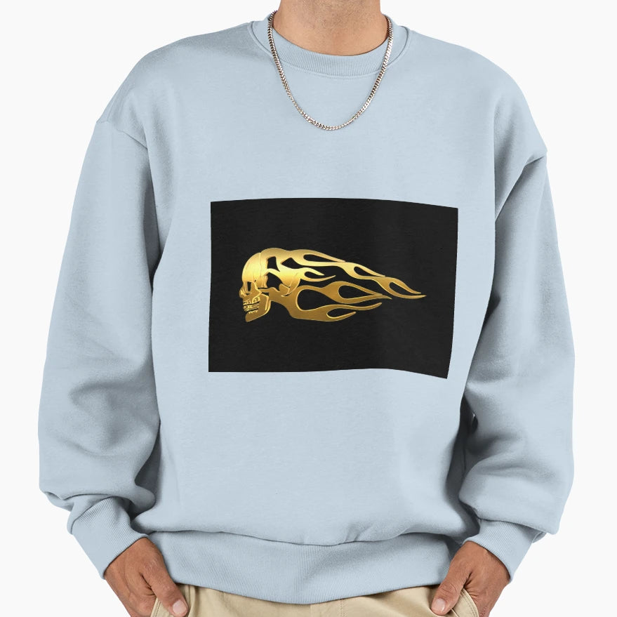 Golden Skull 3D Art Golden Skull Sweatshirt - Novelty Apparel for Adults - T-Shirt, Sweatshirt, Hoodie