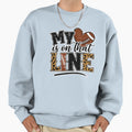 Heart Football Line Sweatshirt - Unique Graphic for Adults - T-Shirt, Sweatshirt, Hoodie