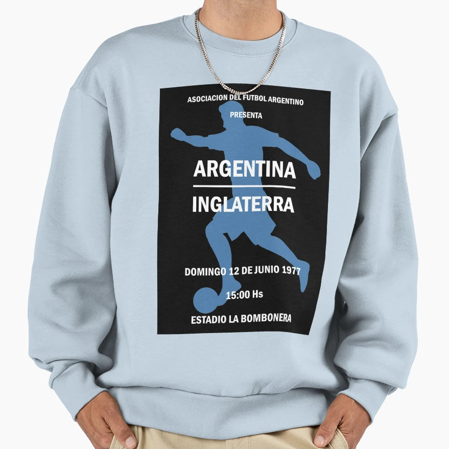 Argentina V England 1977 Estadio La Sweatshirt - Trendy Graphic for Adults - T-Shirt, Sweatshirt, Hoodie