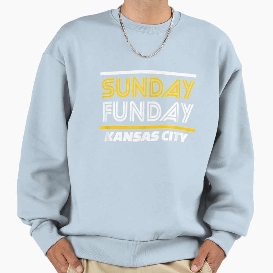 Sunday Funday City Sweatshirt - Aesthetic Graphic for Adults - T-Shirt, Sweatshirt, Hoodie