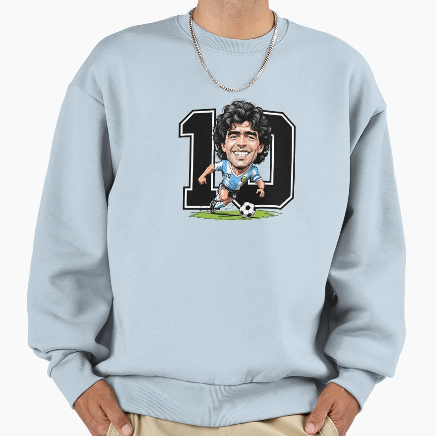D10S Funny Caricature Diego God Sweatshirt - Trendy Graphic Men Women - T-Shirt, Sweatshirt, Hoodie