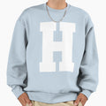 Alphabet White H Sports Letter H Sweatshirt - Aesthetic Graphic for Adults - T-Shirt, Sweatshirt, Hoodie