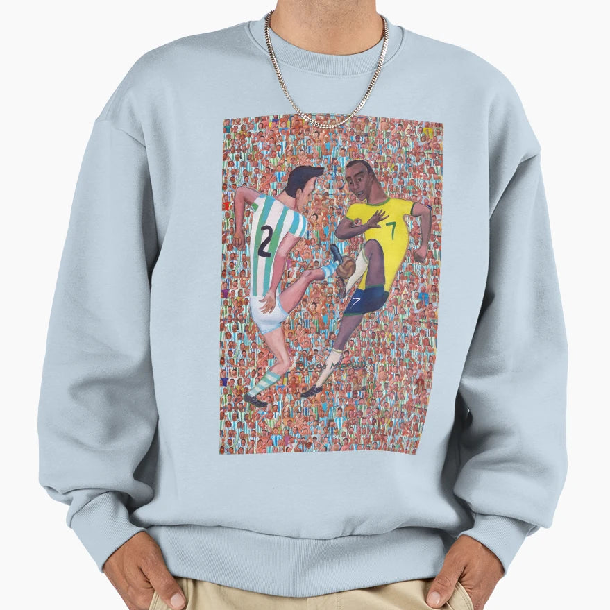 Pop Collage Soccer Sweatshirt - Aesthetic Graphic for Adults - T-Shirt, Sweatshirt, Hoodie