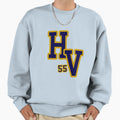 Hill Valley High School Blue Sweatshirt - Custom Art Print Unisex - T-Shirt, Sweatshirt, Hoodie