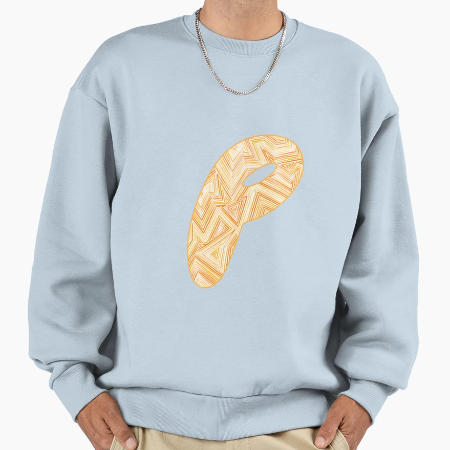 P Letter P Colourful Pattern Sweatshirt - Custom Art Print Men Women - T-Shirt, Sweatshirt, Hoodie
