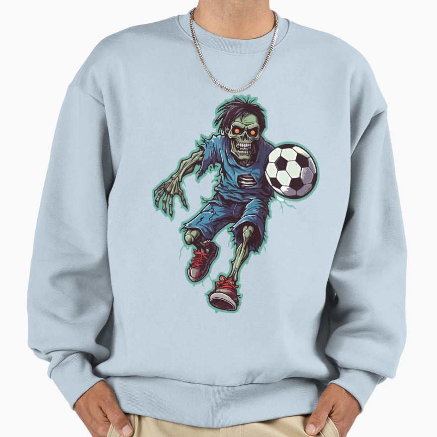 Zombie Football Player Zombies Sweatshirt - Aesthetic Graphic Unisex - T-Shirt, Sweatshirt, Hoodie