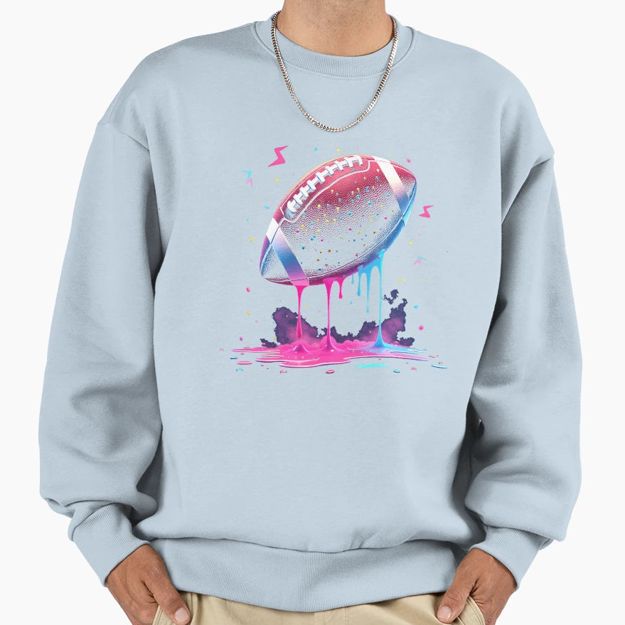 Football Drip Football Player Sweatshirt - Fun Novelty Design for Adults - T-Shirt, Sweatshirt, Hoodie
