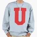 Alphabet Red U Sports Letter U Sweatshirt - Aesthetic Graphic Unisex - T-Shirt, Sweatshirt, Hoodie