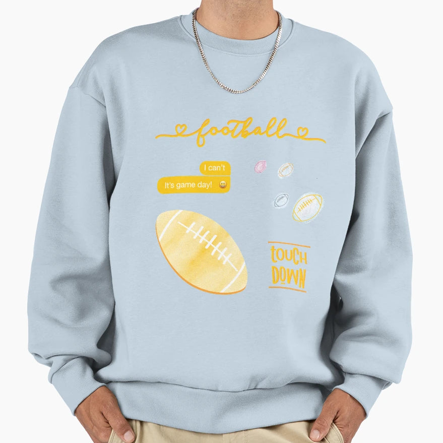 Yellow Watercolor Football Pack Sweatshirt - Minimalist Print for Adults - T-Shirt, Sweatshirt, Hoodie