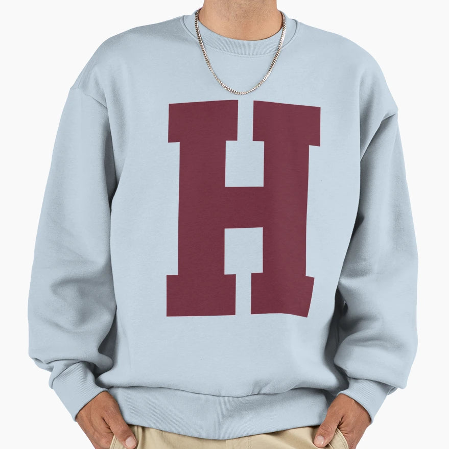 Alphabet Maroon H Sports Letter H T-Shirt - Novelty Apparel Unisex - T-Shirt, Sweatshirt, Hoodie