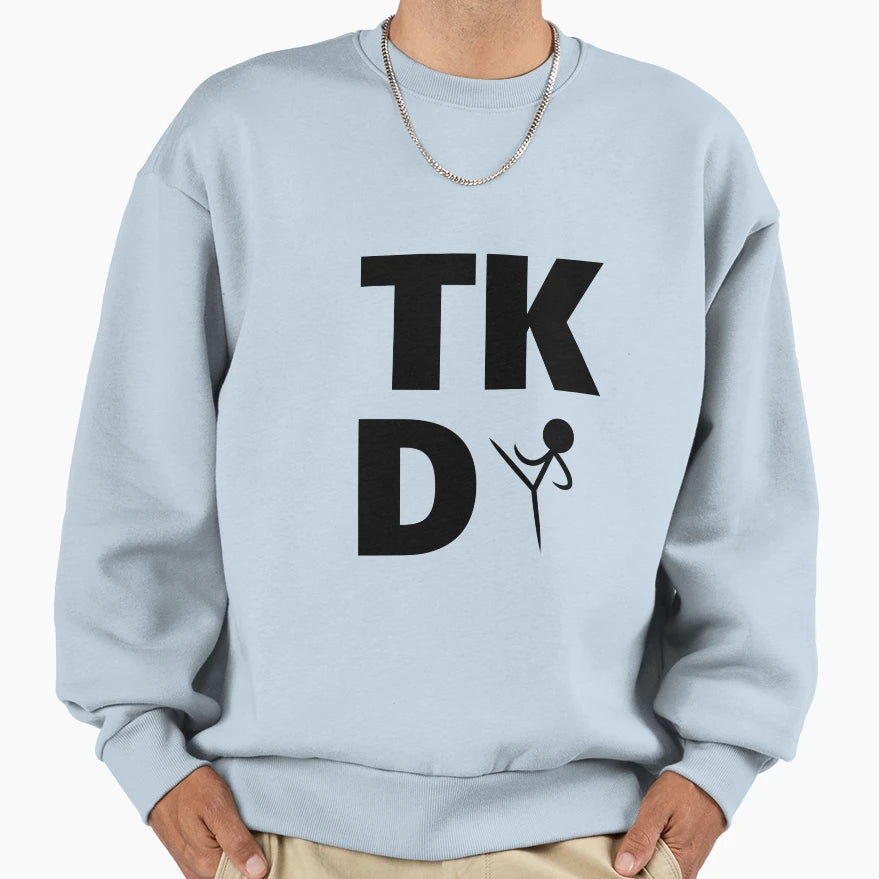 Tkd Box Kick Martial Arts Sweatshirt - Trendy Graphic Men Women - T-Shirt, Sweatshirt, Hoodie