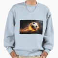 Soccer Ball Fire Effect And Sweatshirt - Fun Novelty Design for Adults - T-Shirt, Sweatshirt, Hoodie