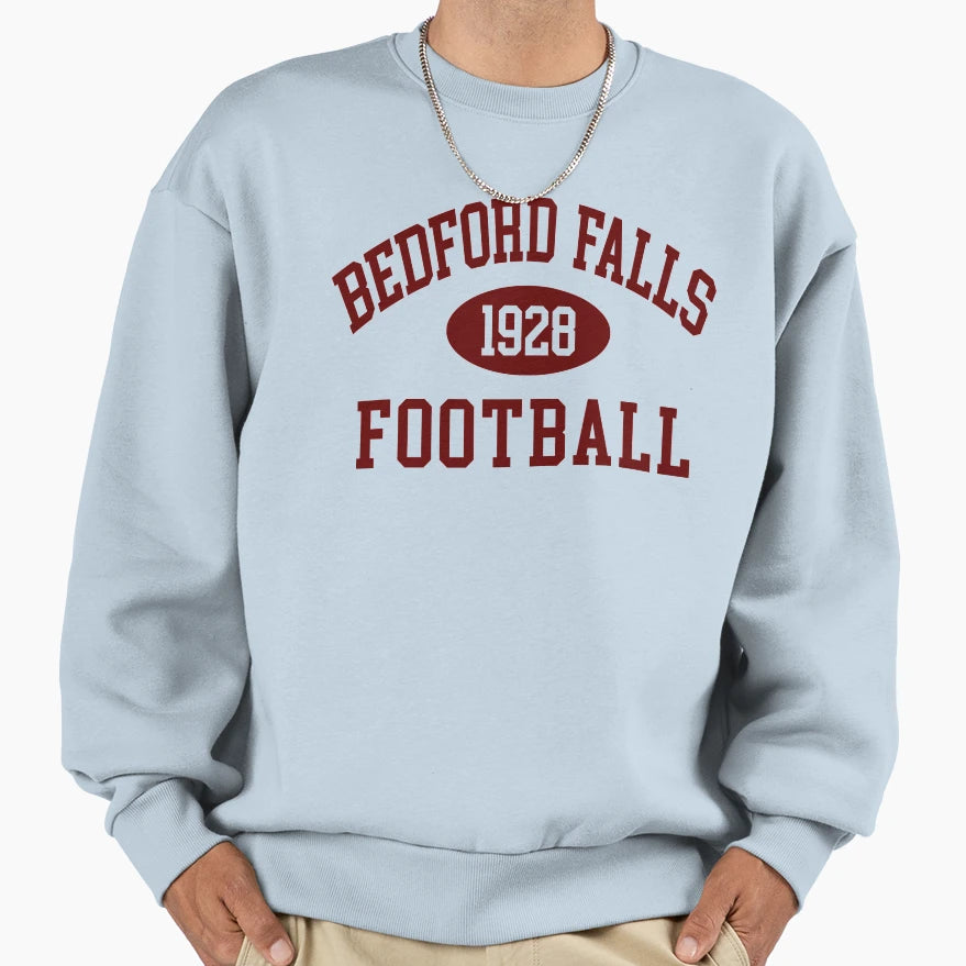 Bedford Falls Football Sweatshirt - Trendy Graphic for Adults - T-Shirt, Sweatshirt, Hoodie