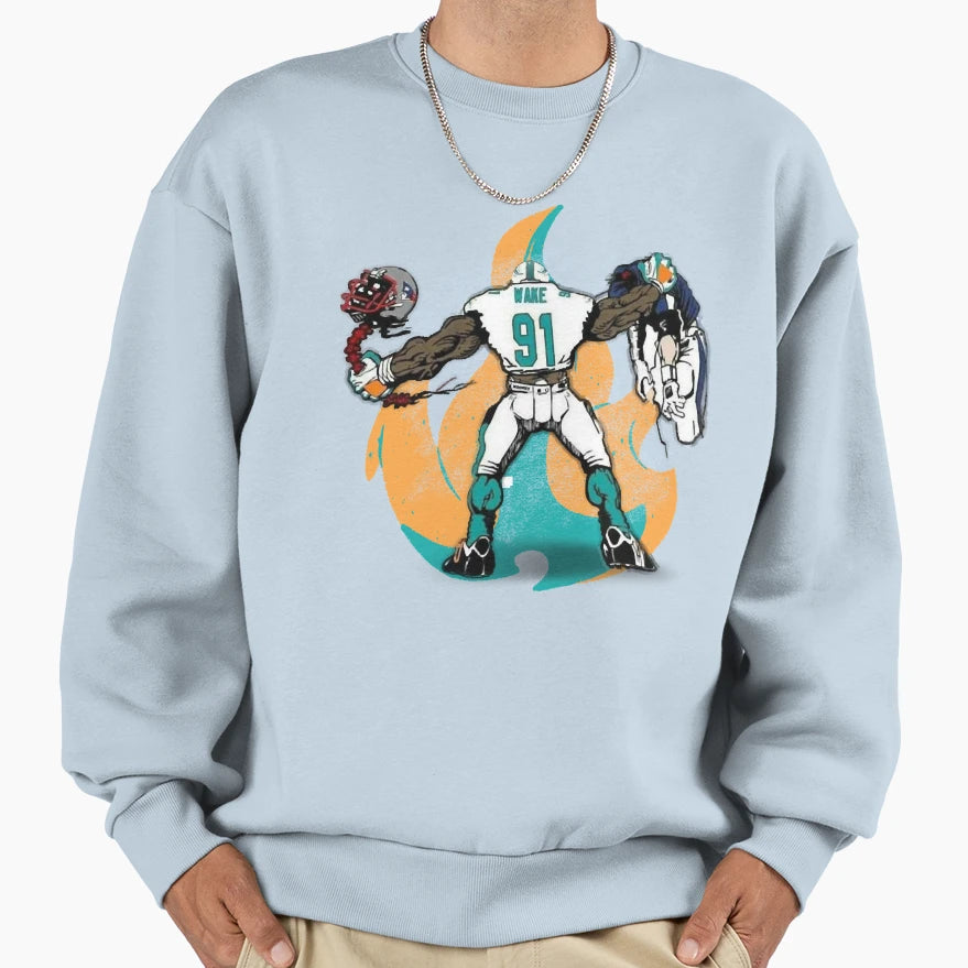 TH Dolphins Sweatshirt - Custom Art Print for Adults - T-Shirt, Sweatshirt, Hoodie