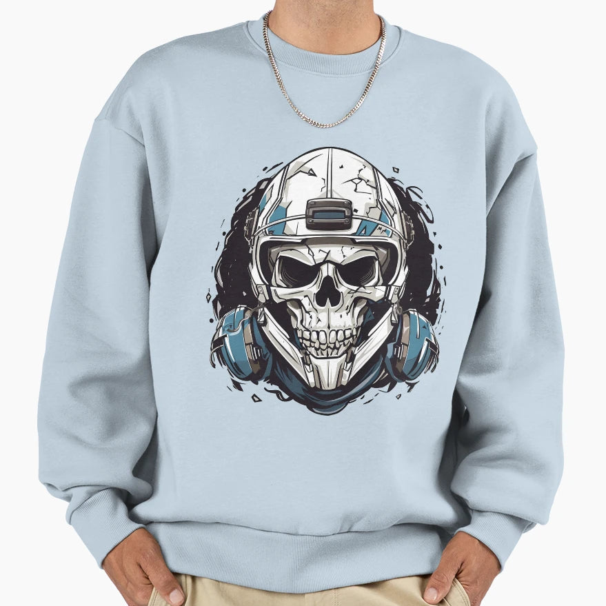 Skull Beast Monster Helmet Sweatshirt - Aesthetic Graphic Unisex - T-Shirt, Sweatshirt, Hoodie