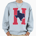 Houston Texas H Town Red Blue Sweatshirt - Unique Graphic Men Women - T-Shirt, Sweatshirt, Hoodie