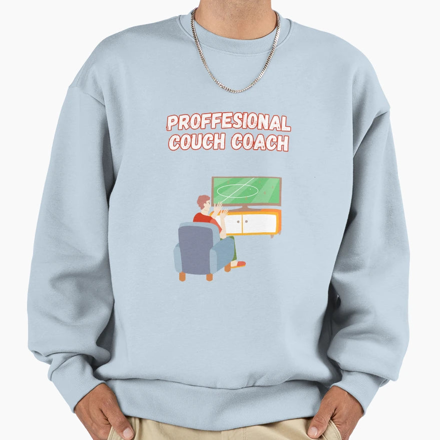 Professional Couch Coach Funny T-Shirt - Minimalist Print for Adults - T-Shirt, Sweatshirt, Hoodie