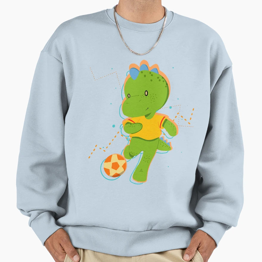 Dinosaur Soccer Sweatshirt - Streetwear Style Unisex - T-Shirt, Sweatshirt, Hoodie