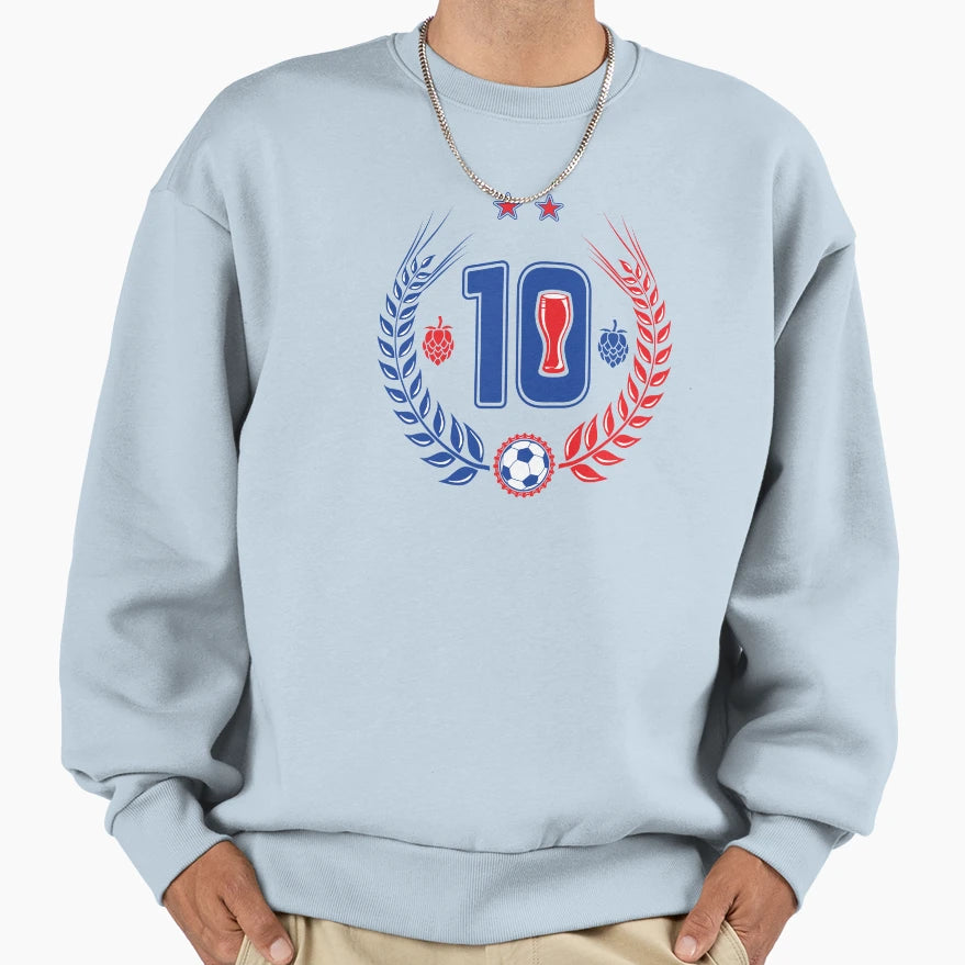 Beer And Football Frances Colours Sweatshirt - Casual Everyday Wear Unisex - T-Shirt, Sweatshirt, Hoodie