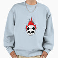 Halloween Soccer Ball Scary Sweatshirt - Minimalist Print for Adults - T-Shirt, Sweatshirt, Hoodie