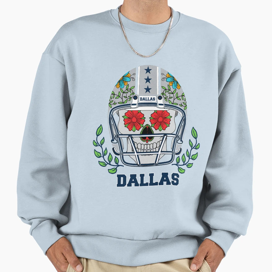 Dallas Skull Sweatshirt - Graphic Print for Adults - T-Shirt, Sweatshirt, Hoodie