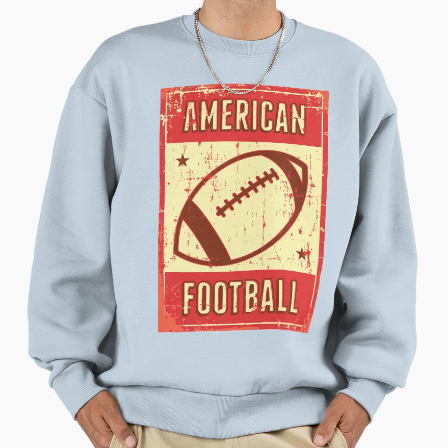 American Football Ball Sweatshirt - Custom Art Print Men Women - T-Shirt, Sweatshirt, Hoodie