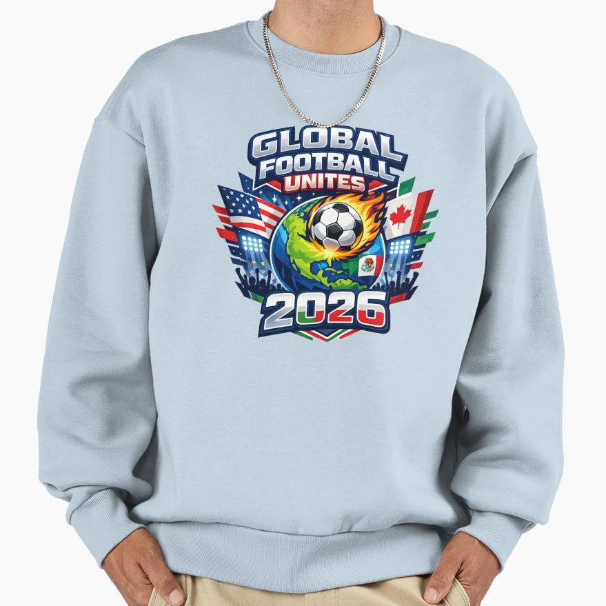 Global Football Unites 2026 Usa Sweatshirt - Minimalist Print Men Women - T-Shirt, Sweatshirt, Hoodie