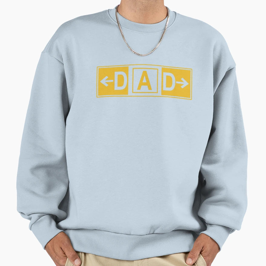 Pilot Dad Aviation Father Aviator Sweatshirt - Custom Art Print Men Women - T-Shirt, Sweatshirt, Hoodie