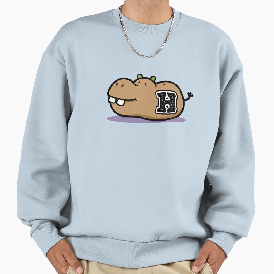 Alphabet Letter H Hip Potato Mus Sweatshirt - Fun Novelty Design for Adults - T-Shirt, Sweatshirt, Hoodie