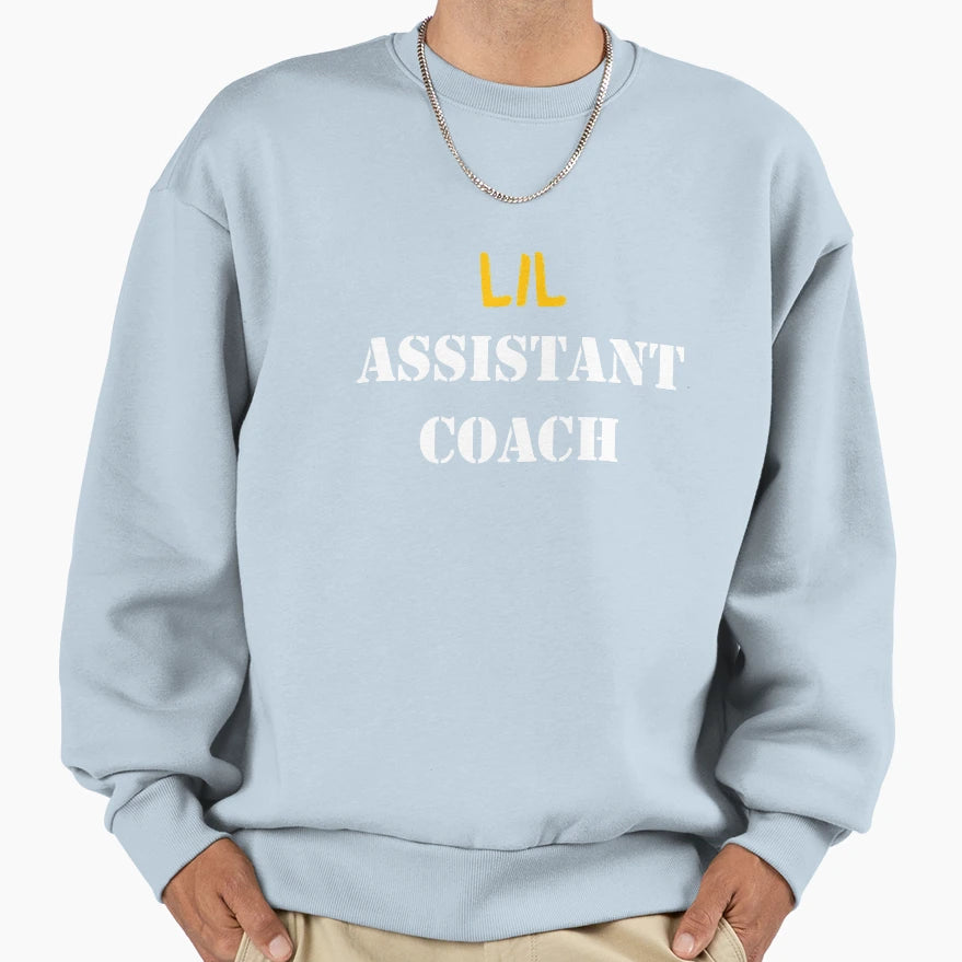 Lil Assistant Coach Helper Team Sweatshirt - Graphic Print for Adults - T-Shirt, Sweatshirt, Hoodie