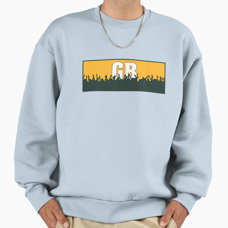 Cheering Green Bay Gb Sweatshirt - Graphic Print Men Women - T-Shirt, Sweatshirt, Hoodie