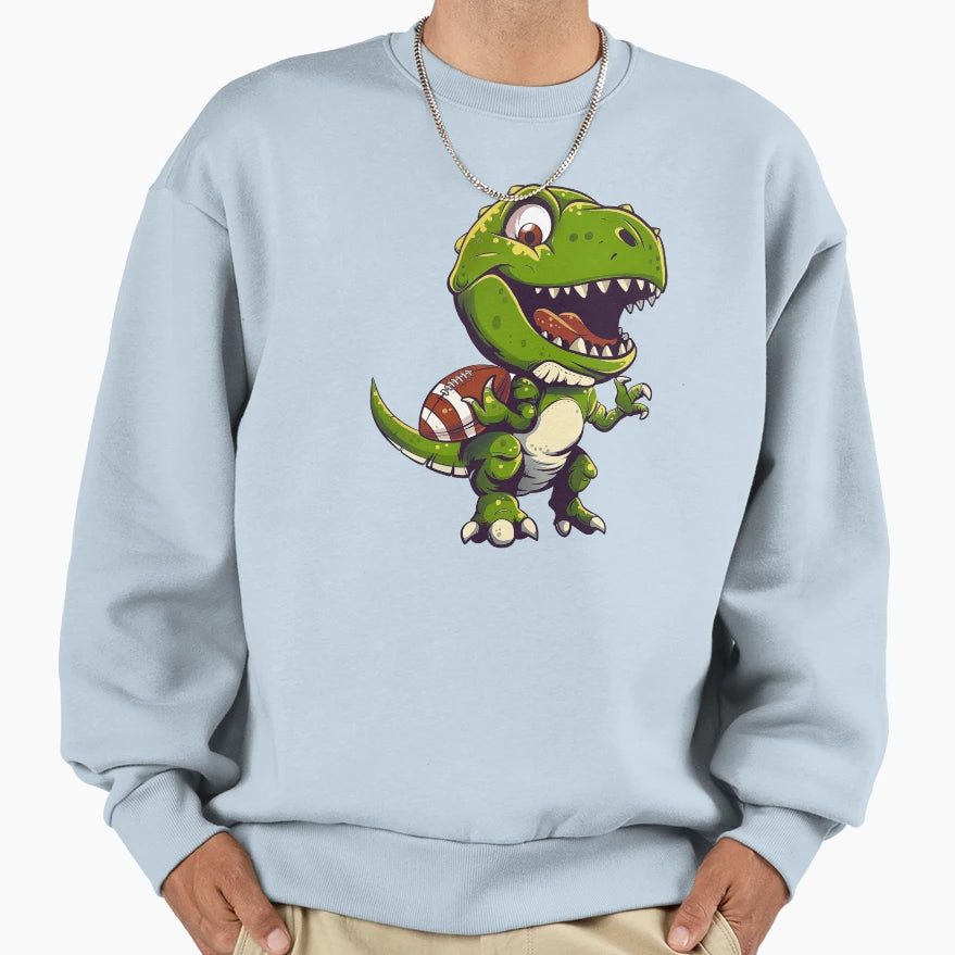 Dino Football Sweatshirt - Graphic Print Unisex - T-Shirt, Sweatshirt, Hoodie