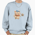 Soccer Cat Kawaii Animal Sweatshirt - Casual Everyday Wear Unisex - T-Shirt, Sweatshirt, Hoodie