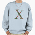 Holiday Checked Letter X Sweatshirt - Trendy Graphic Unisex - T-Shirt, Sweatshirt, Hoodie
